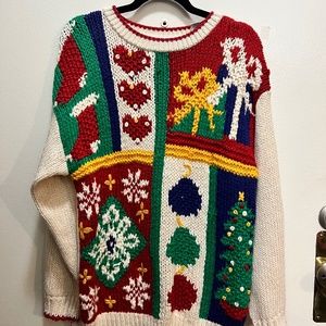 Karen Scott Christmas Knit Sweater Size M